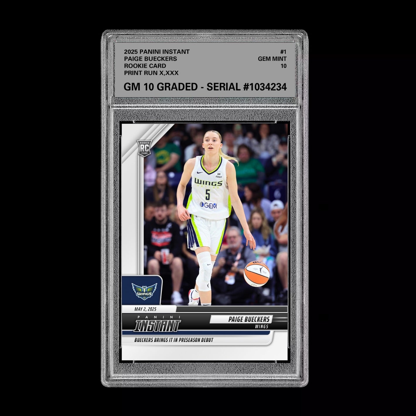 Graded 10 Paige Bueckers #1 2025-26 Panini Instant RC Rookie Card  Basketball