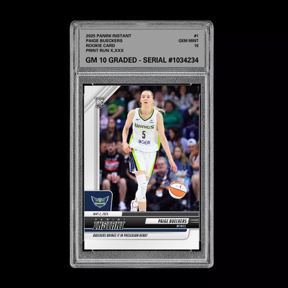 Graded 10 Paige Bueckers #1 2025-26 Panini Instant RC Rookie Card  Basketball