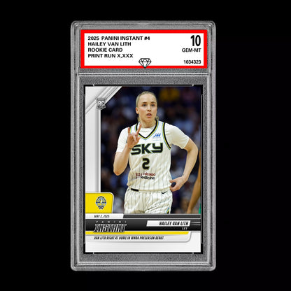 Graded 10 Hailey Van Lith #4 Chicago Sky 2025 Panini Instant RC Rookie  Basketball