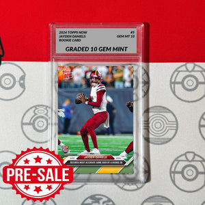 Graded 10 Jayden Daniels #5 RC ROOKIE - 2024 TOPPS NOW Football Card Baseball,Football