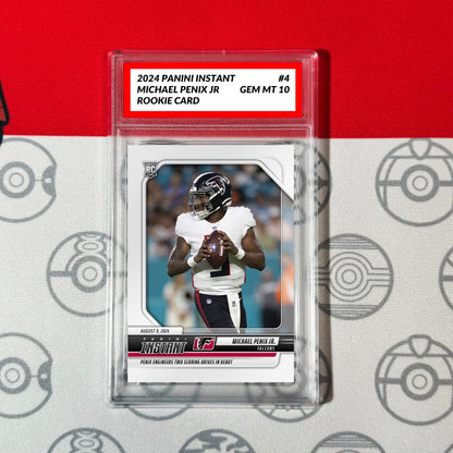 Graded 10 Michael Penix Jr #4 RC Rookie Card 2024 Panini Instant Falcons Football