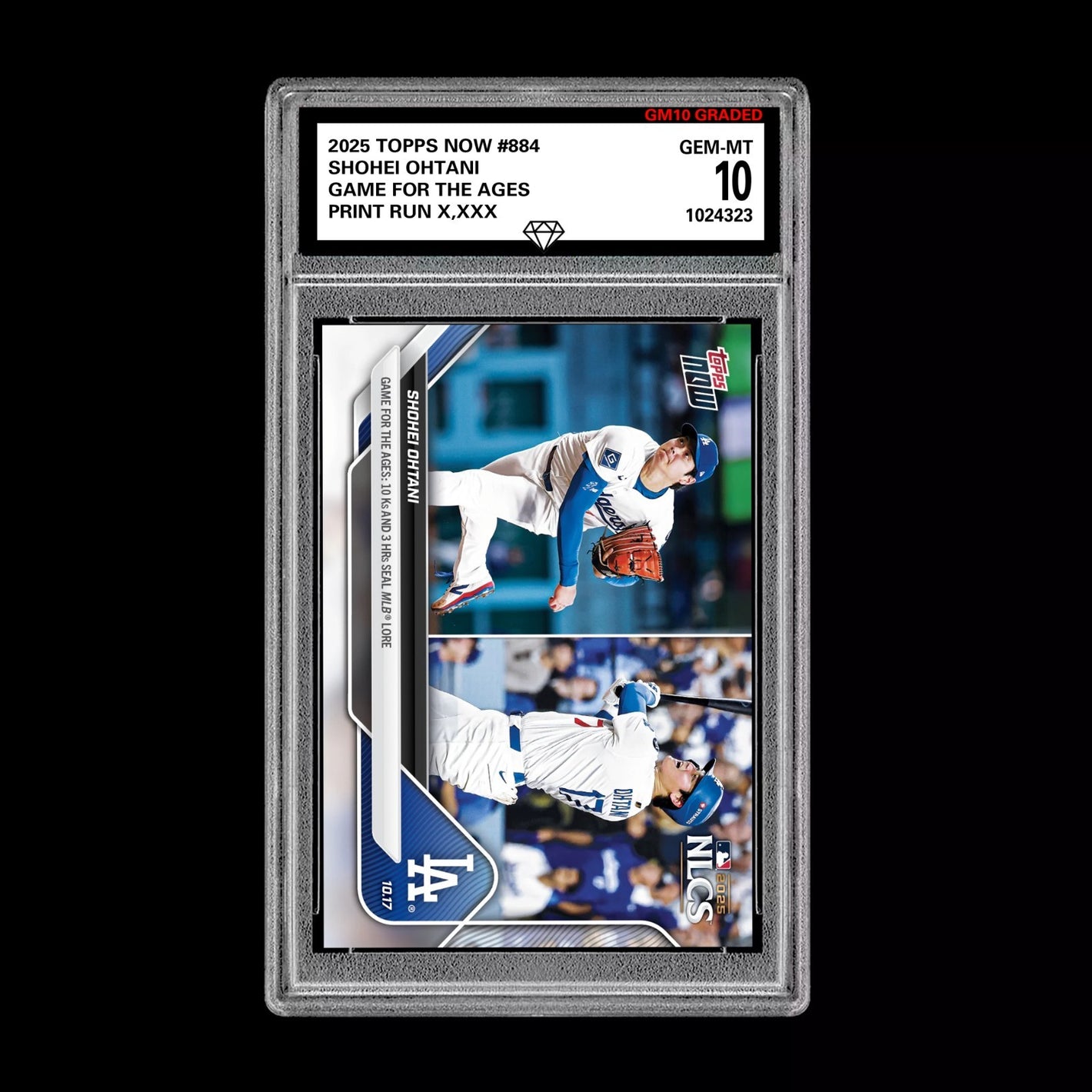 Graded 10 2025 Topps Now Shohei Ohtani 3 HR Game for the Ages 10/17 #884  Baseball
