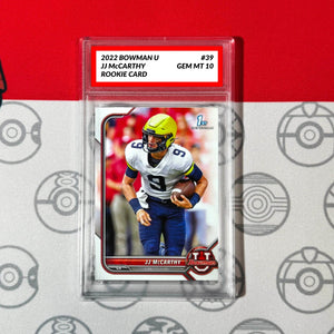 Graded 10 JJ McCarthy Rookie Card RC #39 2022 1st Bowman Minnesota Vikings QB Football