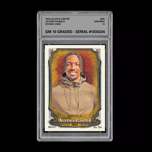 2024 Allen & Ginter Jayden Daniels Rookie Graded 10 Gem Mint RC Commanders Football