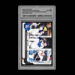 Graded 10 Ohtani Sasaki Yamamoto # 42 2026 Topps NOW Dodgers PRESALE Baseball
