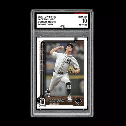 Graded 10 Jackson Jobe Rookie Card #490 2025 Topps Series 2 Detroit Tigers Baseball