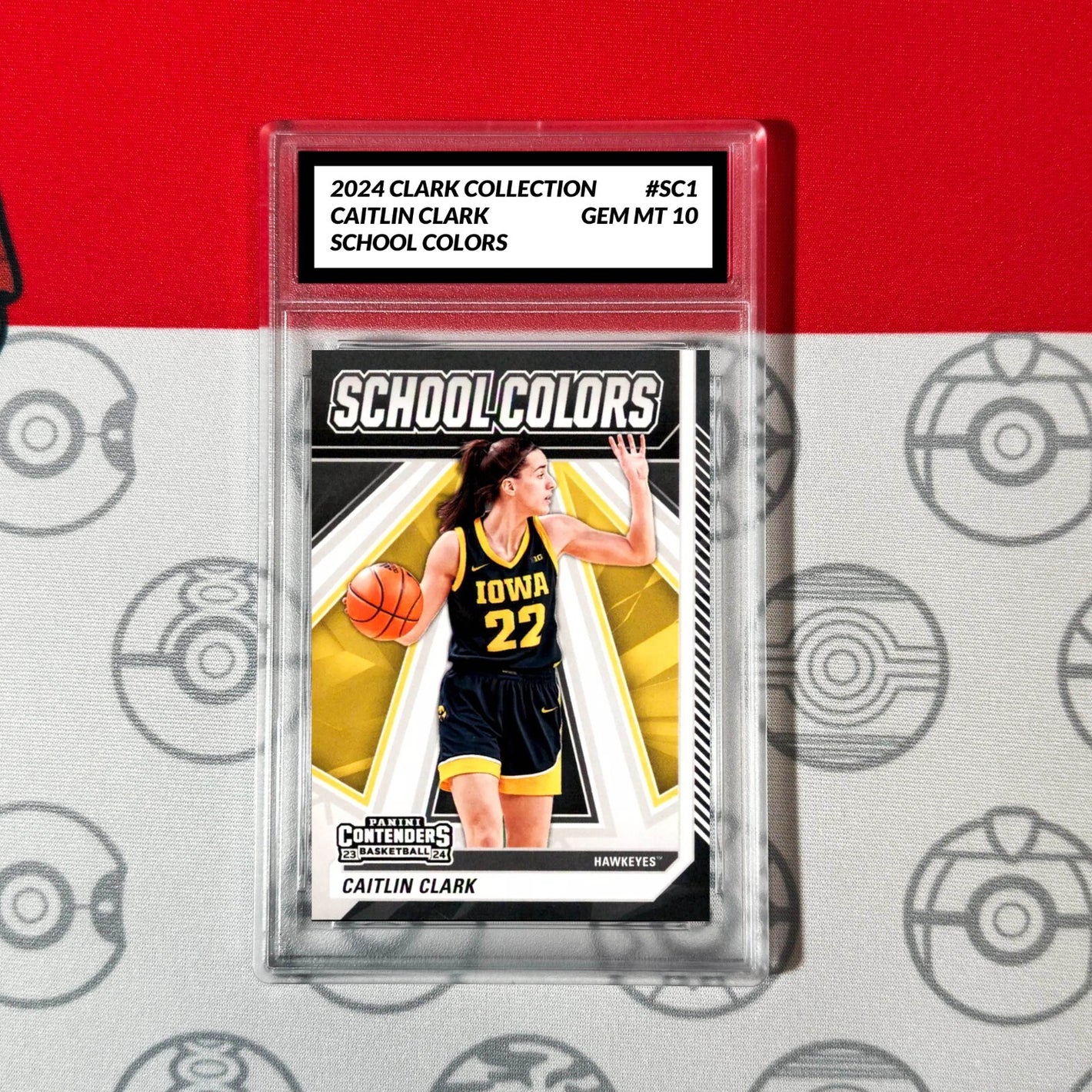 Graded 10 2024 Caitlin Clark Collection #SC2 Contenders School Colors RC Rookie Basketball