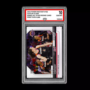 Graded 10 Caitlin Clark #162 RC WNBA ALL STAR BADGE Rookie 2024 Panini Instant Basketball