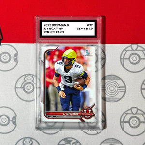 Graded 10 JJ McCarthy Rookie Card RC #39 2022 1st Bowman Minnesota Vikings QB Football