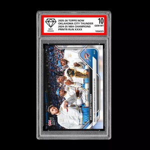 Graded 10 OKLAHOMA CITY THUNDER #2 2025-26 TOPPS NOW Basketball - Presale Basketball