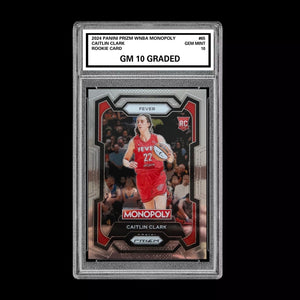 Graded 10 2024 Panini WNBA Monopoly Prizm RC Caitlin Clark Rookie Insert 65 WNBA Basketball