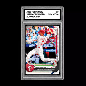 Graded 10 Justin Crawford #9 RC Rookie 2026 Topps Now MLB Opening Day  Baseball