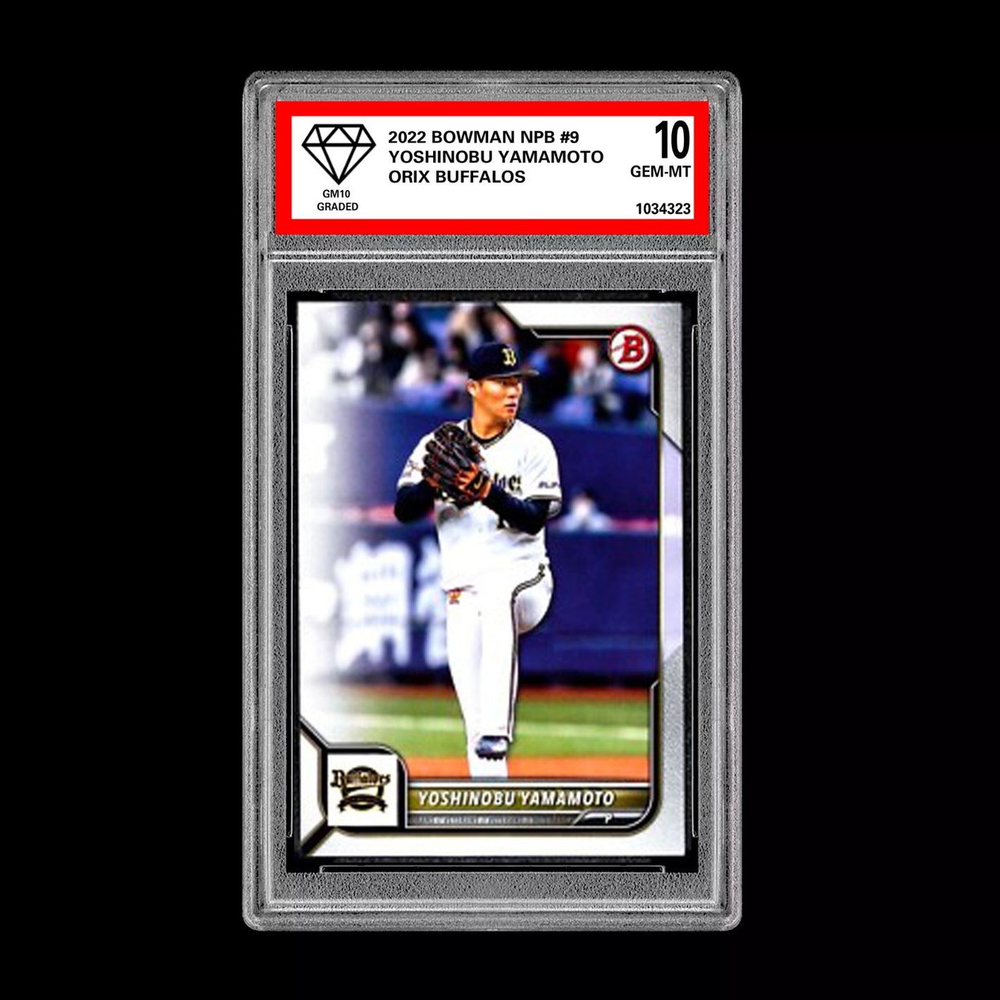 Graded 10 Yoshinobu Yamamoto 2022 Bowman NPB ORIX BUFFALOES Japanese Card Topps Baseball