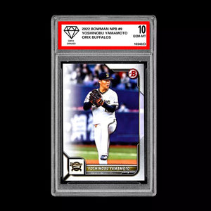 Graded 10 Yoshinobu Yamamoto 2022 Bowman NPB ORIX BUFFALOES Japanese Card Topps Baseball