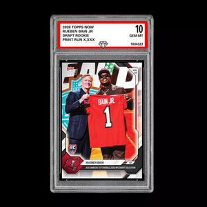 Graded 10 Rueben Bain Jr 2026 TOPPS NOW RC Rookie Card Buccaneers PRESALE  Football