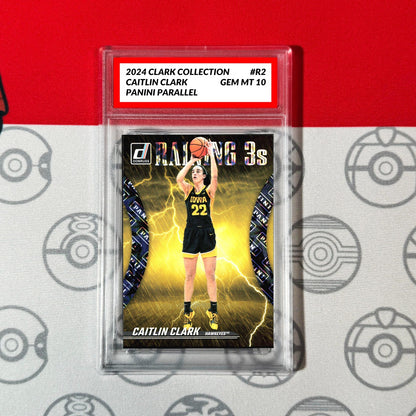 CAITLIN CLARK GM10 Graded 10 2024 Donruss Panini Parallel Foil RC Rookie #R2 Basketball