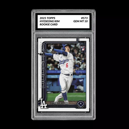 Graded 10 Hyeseong Kim Rookie Card #573 2025 Topps Series 2 Los Angeles Dodgers Baseball