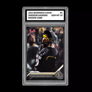 SHEDEUR SANDERS 2023 BOWMAN U NOW GRADED 10 ROOKIE CARD COLORADO BUFFALOES RC Football