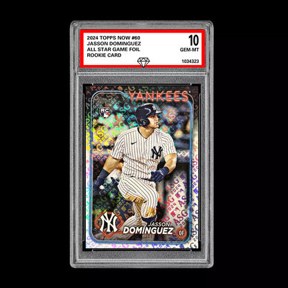 Graded 10 Jasson Dominguez 2024 Topps #60 RC Rookie Card All Star Game Foil Baseball