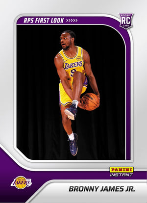 Graded 10 Bronny James RC Rookie 2024-25 Panini Instant NBA 43  Lakers Basketball