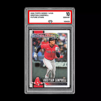 Graded 10 Kristian Campbell #125 2026  Topps Series 1 Red Sox Baseball