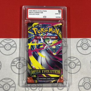 Graded 10 2025 Mega Evolution Gardevoir Art Sealed Pokemon Booster Cards Pack