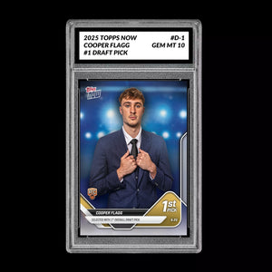 Graded 10 Cooper Flagg 2024-25 TOPPS NOW Card #D-1 RC #1 Pick Draft Basketball