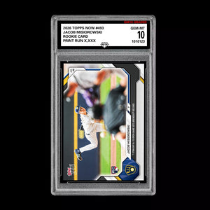 Graded 10 2026 Topps Now Jacob Misiorowski  RC Rookie #492 White Sox PRESALE Baseball