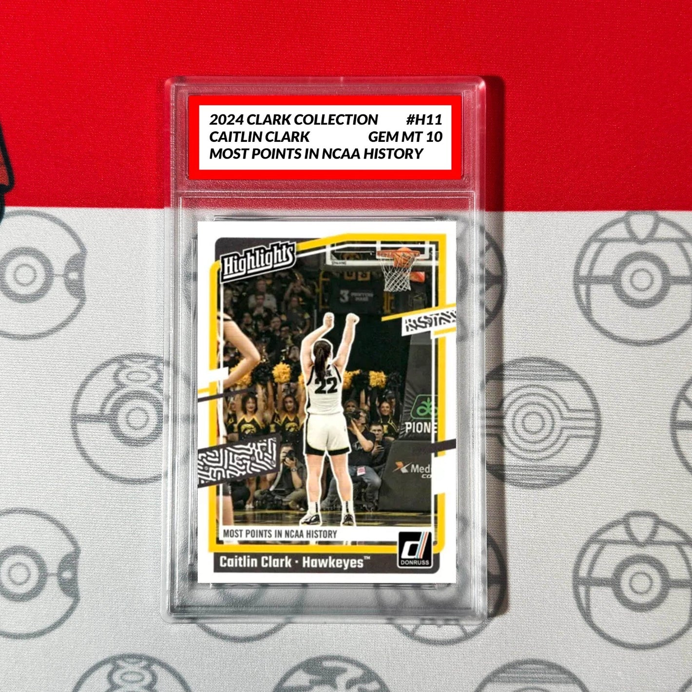 Graded 10 Caitlin Clark Rookie Card RC 2024 Panini Donruss Collection #H11 Basketball