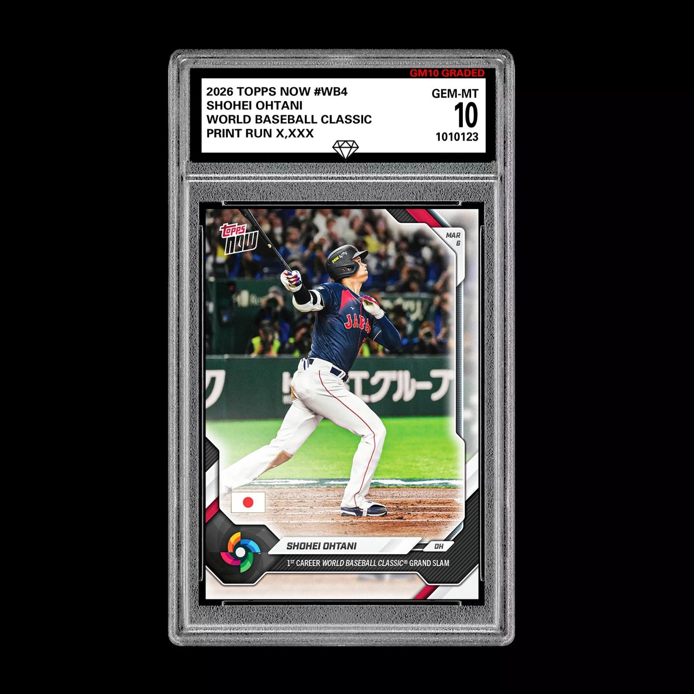 Graded 10 Shohei Ohtani 2026 Topps NOW #WB4 World Baseball Classic PRESALE Baseball