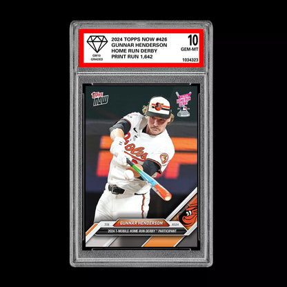 Graded 10 Gunnar Henderson 2024 Topps #426 Home Run Derby Baltimore Orioles Baseball