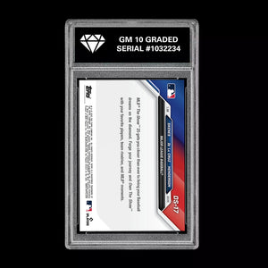 GRADED 10 Skenes Cruz Henderson 2025 Topps Now MLB The Show Cover RC Football