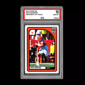 GRADED 10 ARCH MANNING #NIL RC Rookie Card 2024 Panini University of Texas Football