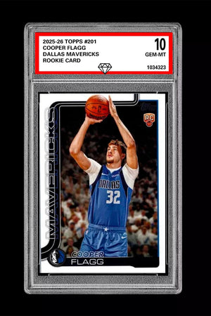 Graded 10 COOPER FLAGG ROOKIE RC 2025-26 TOPPS #201 Basketball  Basketball