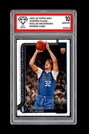 Graded 10 COOPER FLAGG ROOKIE RC 2025-26 TOPPS #201 Basketball  Basketball
