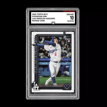 Graded 10 Hyeseong Kim Rookie Card #573 2025 Topps Series 2 Los Angeles Dodgers Baseball