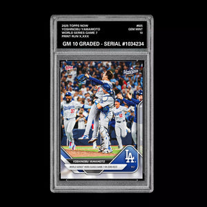 Graded 10 Yoshinobu Yamamoto  WORLD SERIES Game 7 2025 MLB Topps NOW 925  Baseball