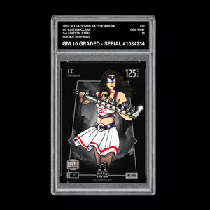 Caitlin Clark CC Graded 10 Rookie Steel Base #27 2024 Bo Jackson Battle Arena RC Basketball