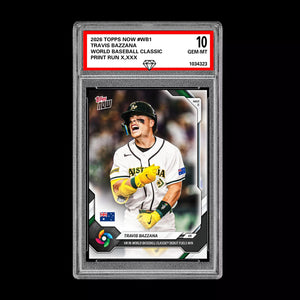 Graded 10 Travis Bazzana 2026 Topps NOW #WB4 World Baseball Classic PRESALE Baseball