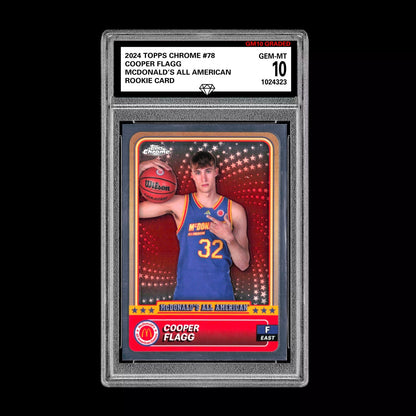 Graded 10 2024 COOPER FLAGG Topps Chrome RC Rookie McDonald’s All American #78 Basketball