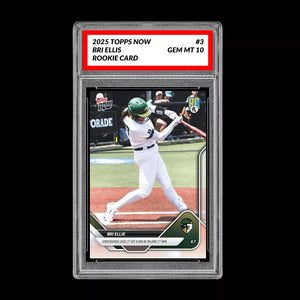 Graded 10 Bri Ellis - 2025 TOPPS NOW #3 RC Rookie Card AUSL Talons Baseball