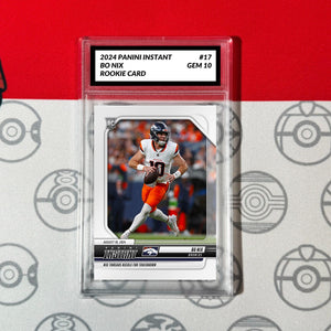 Graded 10 Bo Nix #17 RC Rookie Card 2024 Panini Instant Denver Broncos Football
