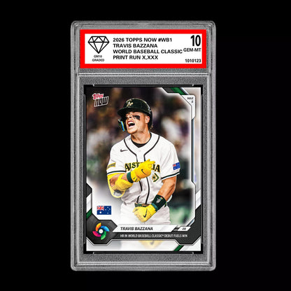 Graded 10 Travis Bazzana 2026 Topps NOW #WB4 World Baseball Classic PRESALE Baseball
