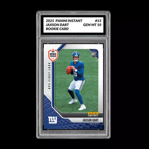 Graded 10 Jaxson Dart #13 RC Rookie 2025 Panini Instant NFL RPS Premiere  Football