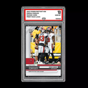 GM10 Graded 10 Emeka Egbuka RC ROOKIE SP 2025 Panini Instant NFL #36  Football