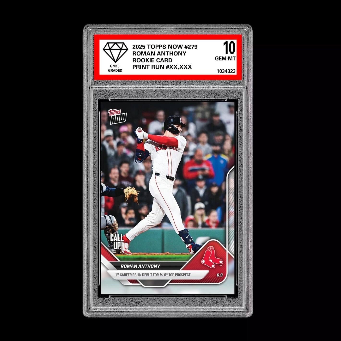 Graded 10 Roman Anthony Call-Up Red Sox Debut 2025 Topps NOW Card 279  Baseball
