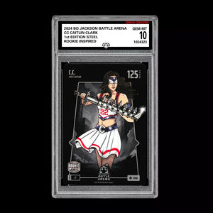 Caitlin Clark CC Graded 10 Rookie Steel Base #27 2024 Bo Jackson Battle Arena RC Basketball