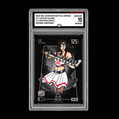 Caitlin Clark CC Graded 10 Rookie Steel Base #27 2024 Bo Jackson Battle Arena RC Basketball