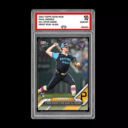 Graded 10 Paul Skenes 2024 Topps #436 RC Rookie All Star Game Pittsburgh Pirates Baseball