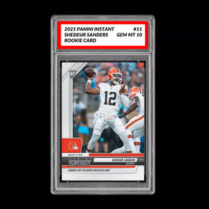 Graded 10 Shedeur Sanders - 2025 Panini Instant #11 RC Rookie Browns Football